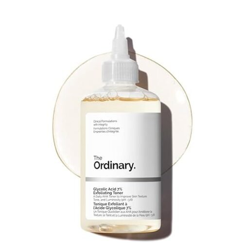 “Original The Ordinary Glycolic Acid 7% Exfoliating Toner 100ml skin exfoliating solution for glow from Al Waqiah Cosmetics”