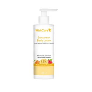WishCare Sunscreen Body Lotion SPF50 200ml bottle