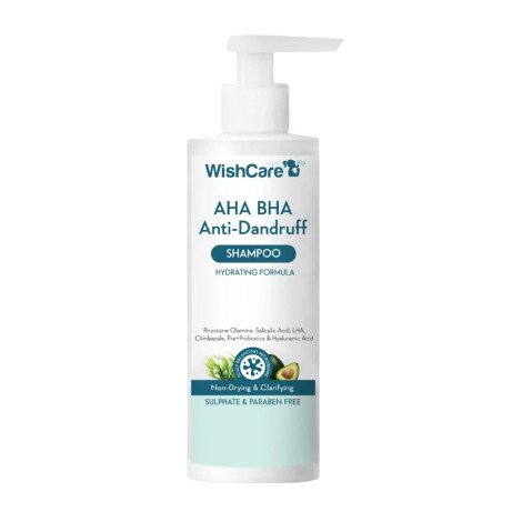 WishCare AHA BHA Anti-Dandruff Shampoo 250ml bottle