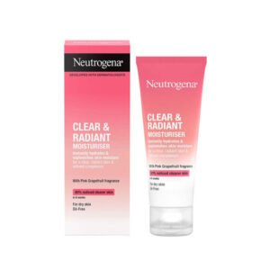 Neutrogena Clear & Radiant Moisturiser 50ml lightweight daily face moisturiser for hydration, smooth skin, and a fresh radiant complexion