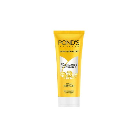 Pond's Detan Face Wash 100g for Deep Cleansing, Fresh Skin and Brighter Looking Complexion After Sun Exposure