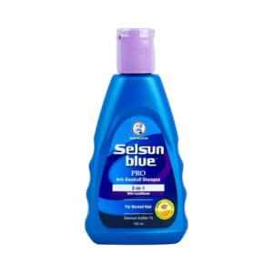 Selsun Blue Pro 2-in-1 Anti-Dandruff Shampoo with Conditioner 200ml for normal hair helps control dandruff flakes, relieve itchy scalp, and leave hair soft and manageable