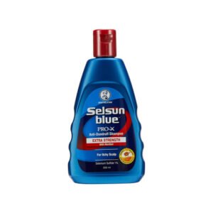 Selsun Blue Pro-X Anti Extra Strength Dandruff Shampoo 200ml with 1% selenium sulfide, menthol, Vitamin B5, and Vitamin E for maximum-strength dandruff control, itchy scalp relief, and healthier-looking hair