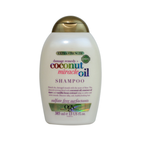 OGX Damage Remedy Coconut Miracle Oil Shampoo 385ml for Dry Damaged Hair Repair and Hydration