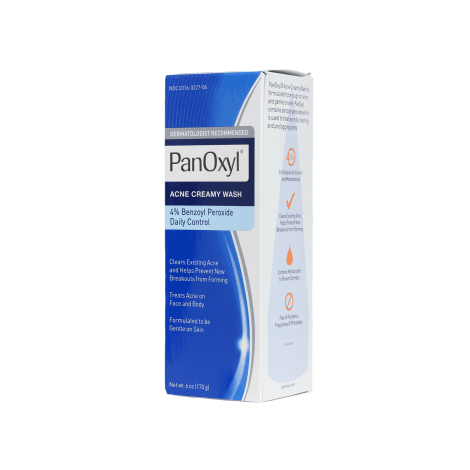 PanOxyl Acne Creamy Wash 170g with 4 Percent Benzoyl Peroxide for Daily Acne Control